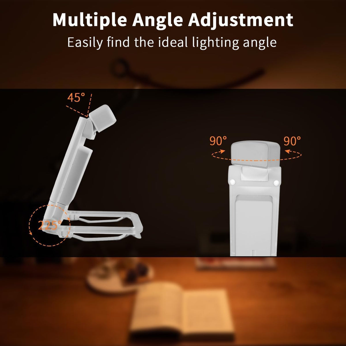 Amber Eye-Care Rechargeable Book Light