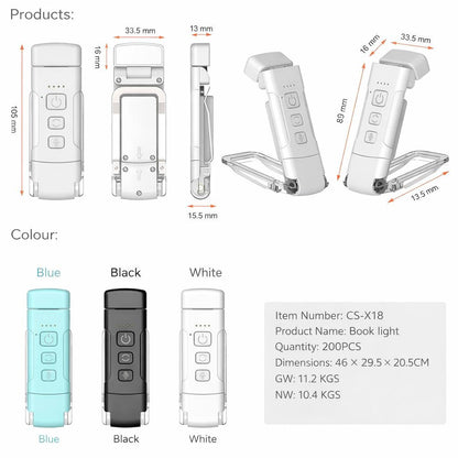 Amber Eye-Care Rechargeable Book Light