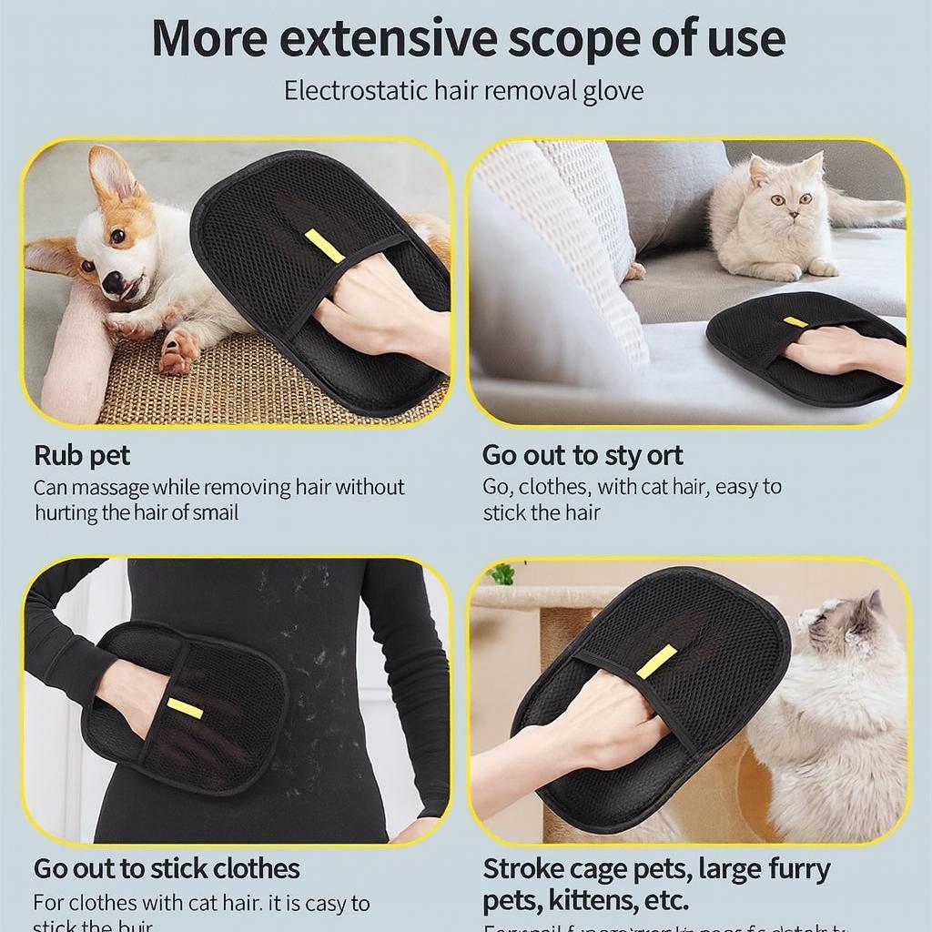 Pet Grooming & Hair Removal Glove