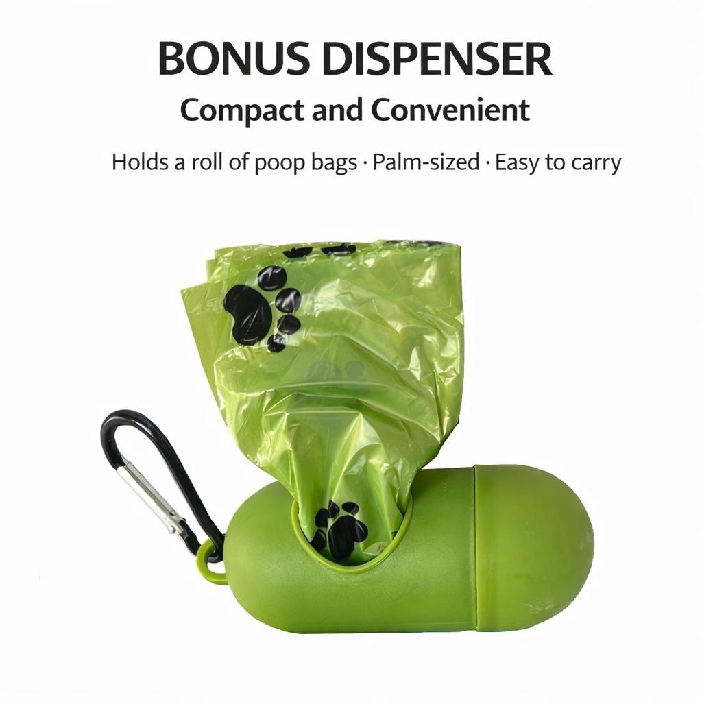 Thickened fully biodegradable poop bags (5 Roll)