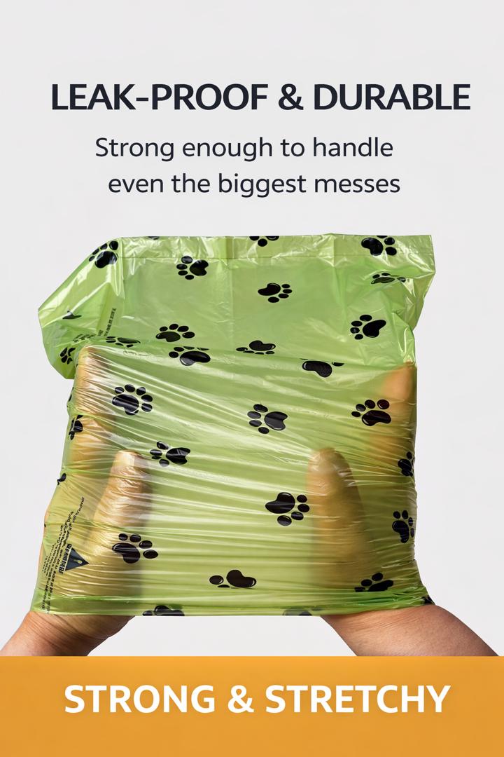 Thickened fully biodegradable poop bags (5 Roll)