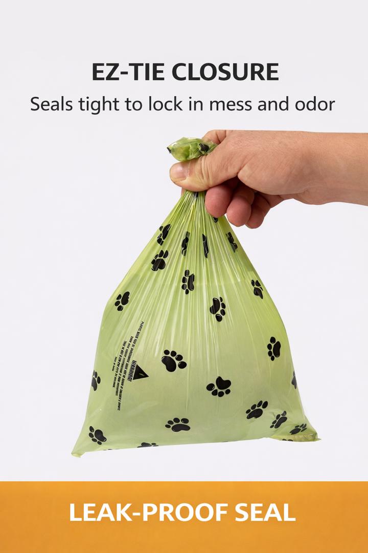 Thickened fully biodegradable poop bags (5 Roll)