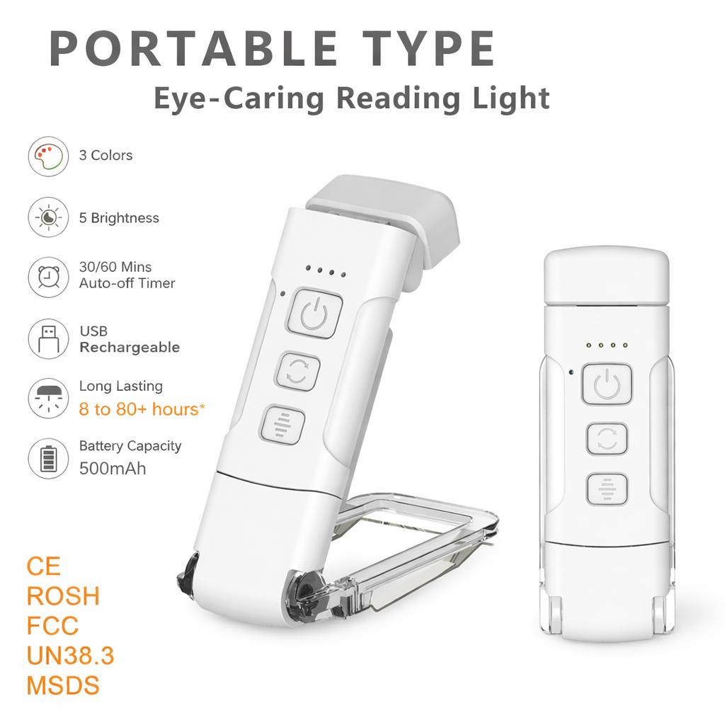 Amber Eye-Care Rechargeable Book Light